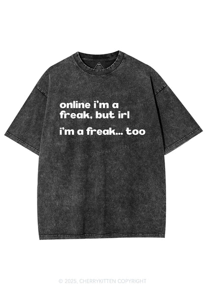Im A Freak Y2K Shirts Washed Tee Cherrykitten