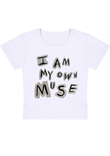 Curvy I Am My Own Muse Baby Tee