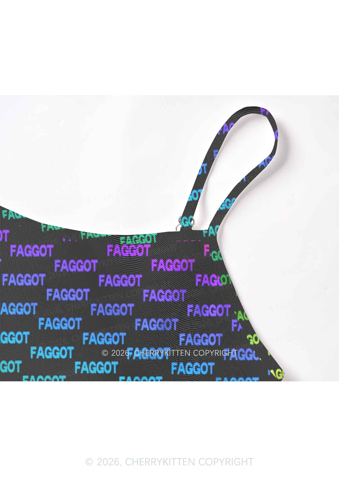 Neon Rainbow Faggot Pride Y2K Mesh Cami Tank Cherrykitten