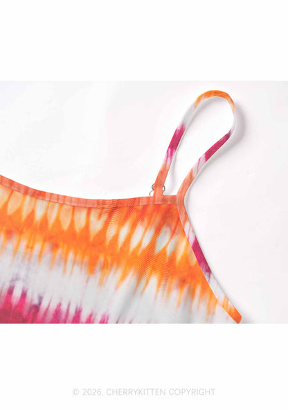 Lesbian Tie Dye Pride Y2K Mesh Cami Tank Cherrykitten