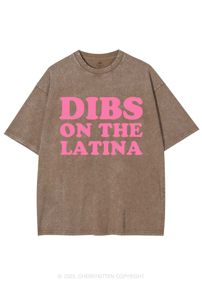 Dibs On The Latina Y2K Shirts Washed Tee Cherrykitten