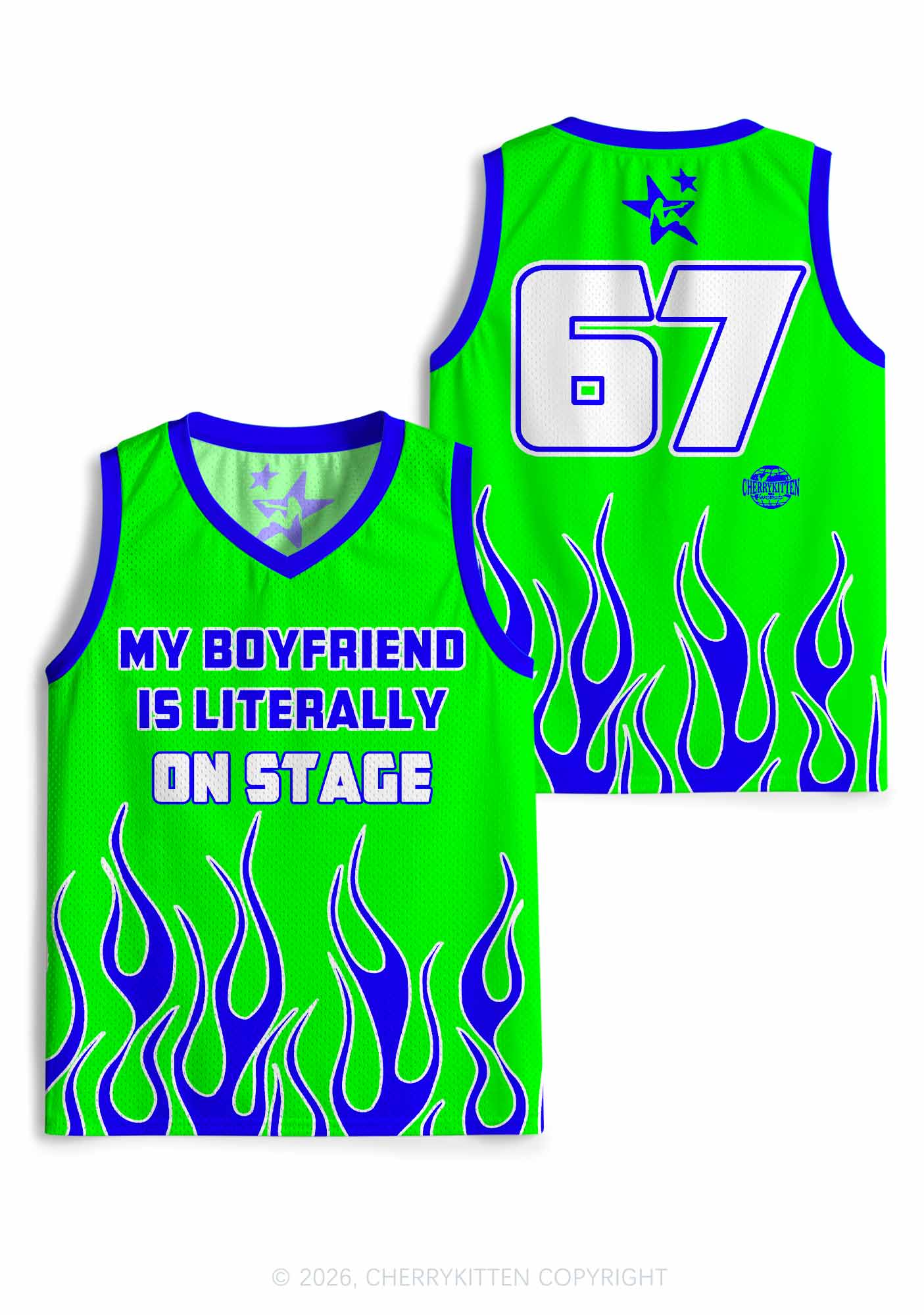 My BF Is Literally On Stage Y2K Sport Jersey Tank Cherrykitten