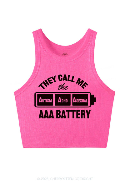 They Call Me AAA Battery Pride Y2K Crop Tank Top Cherrykitten