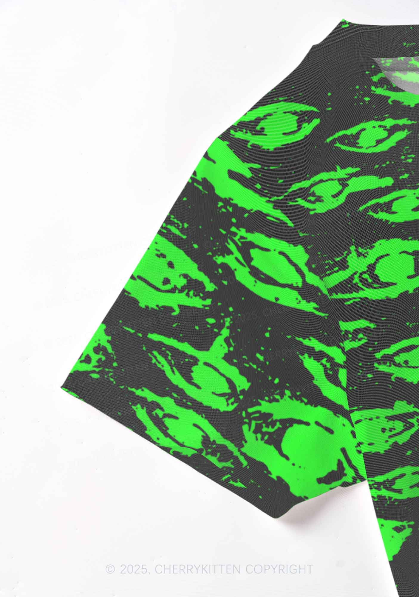 Glimmering Eyes Y2K Mesh Crop Top Cherrykitten
