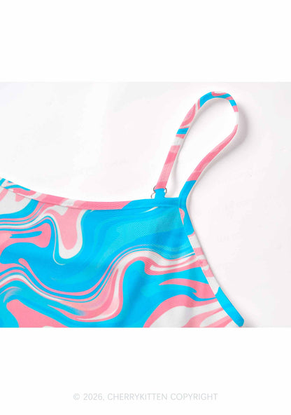 Trans Liquid Tie Dye Pride Y2K Mesh Cami Tank Cherrykitten