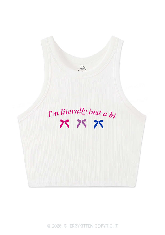 Im Literally Just A Bi Pride Y2K Crop Tank Top Cherrykitten