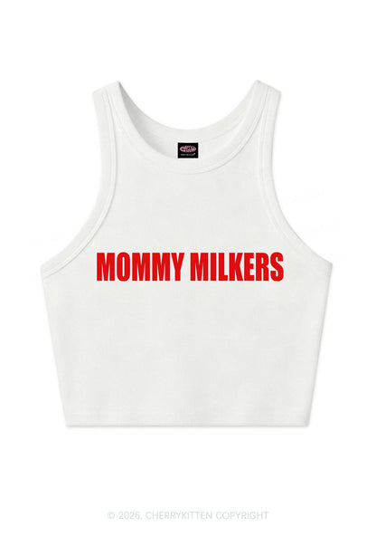 Mommy Milkers Y2K Crop Tank Top Cherrykitten