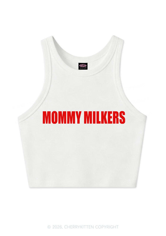 Mommy Milkers Y2K Crop Tank Top Cherrykitten