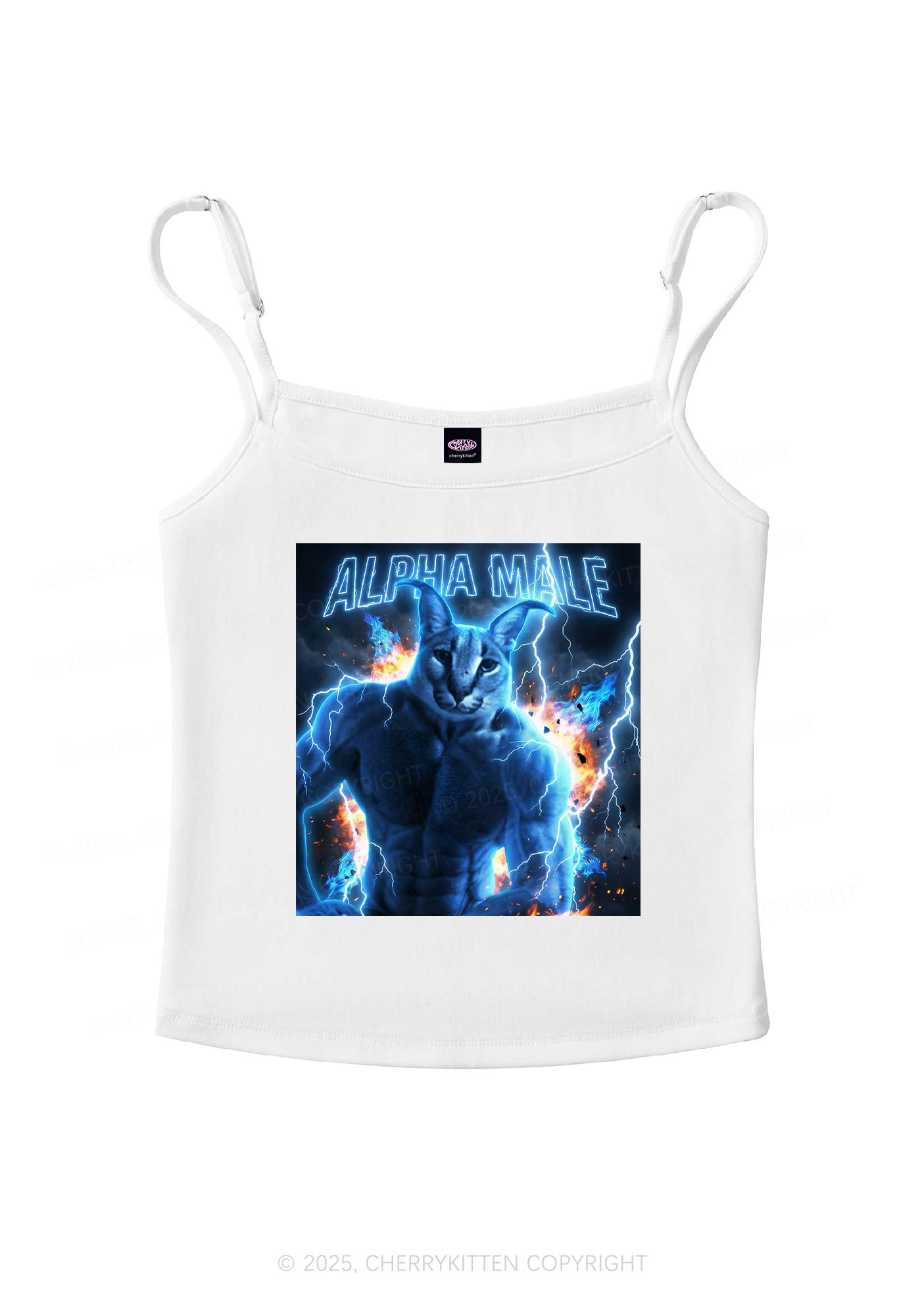 Alpha Male Floppa Y2K Spaghetti Strap Cami Cherrykitten