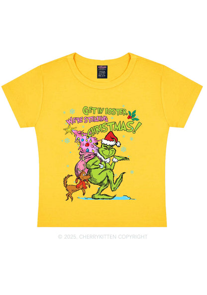 We Are Stealing Christmas Y2K Baby Tee Cherrykitten