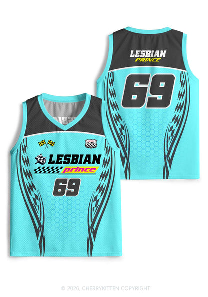 Blue Lesbian Prince Pride Y2K Sport Jersey Tank Cherrykitten