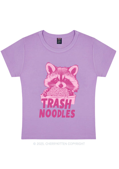 Curvy Raccoon Trash Noodles Y2K Baby Tee Cherrykitten