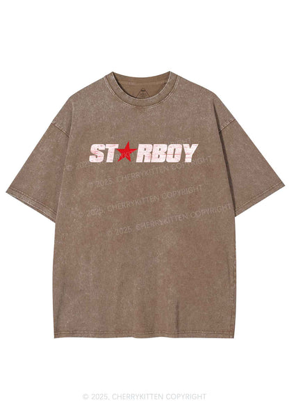 Red Starboy Y2K Shirts Washed Tee Cherrykitten