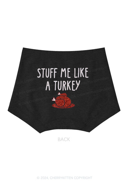 Stuff Me Like Turkey Y2K Mid Rise Waist Boyshort Cherrykitten