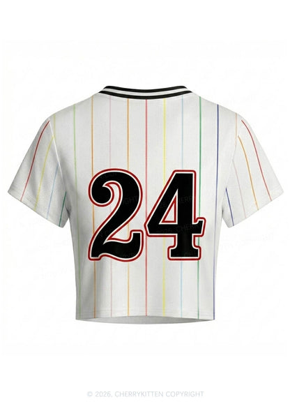 Whos A Good Boy Y2K Crop Football Jersey Shirts Cherrykitten