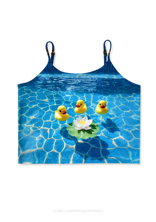 Three Ducks And Lily Y2K Print Cami Crop Top Cherrykitten