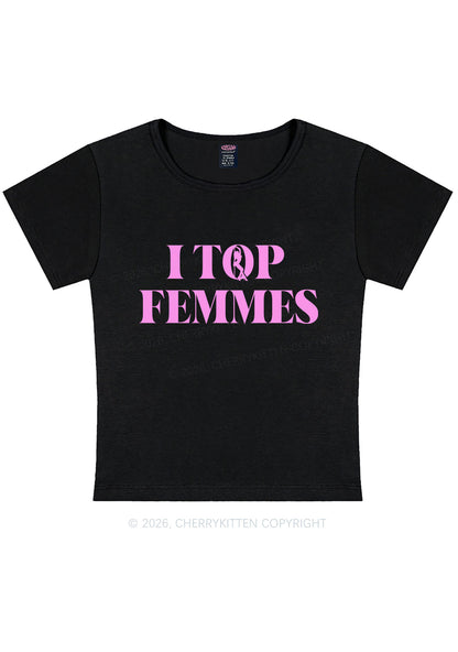I Top Femmes Pride Y2K Baby Tee Cherrykitten