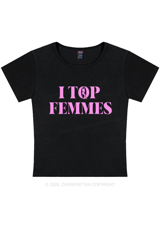 I Top Femmes Pride Y2K Baby Tee Cherrykitten