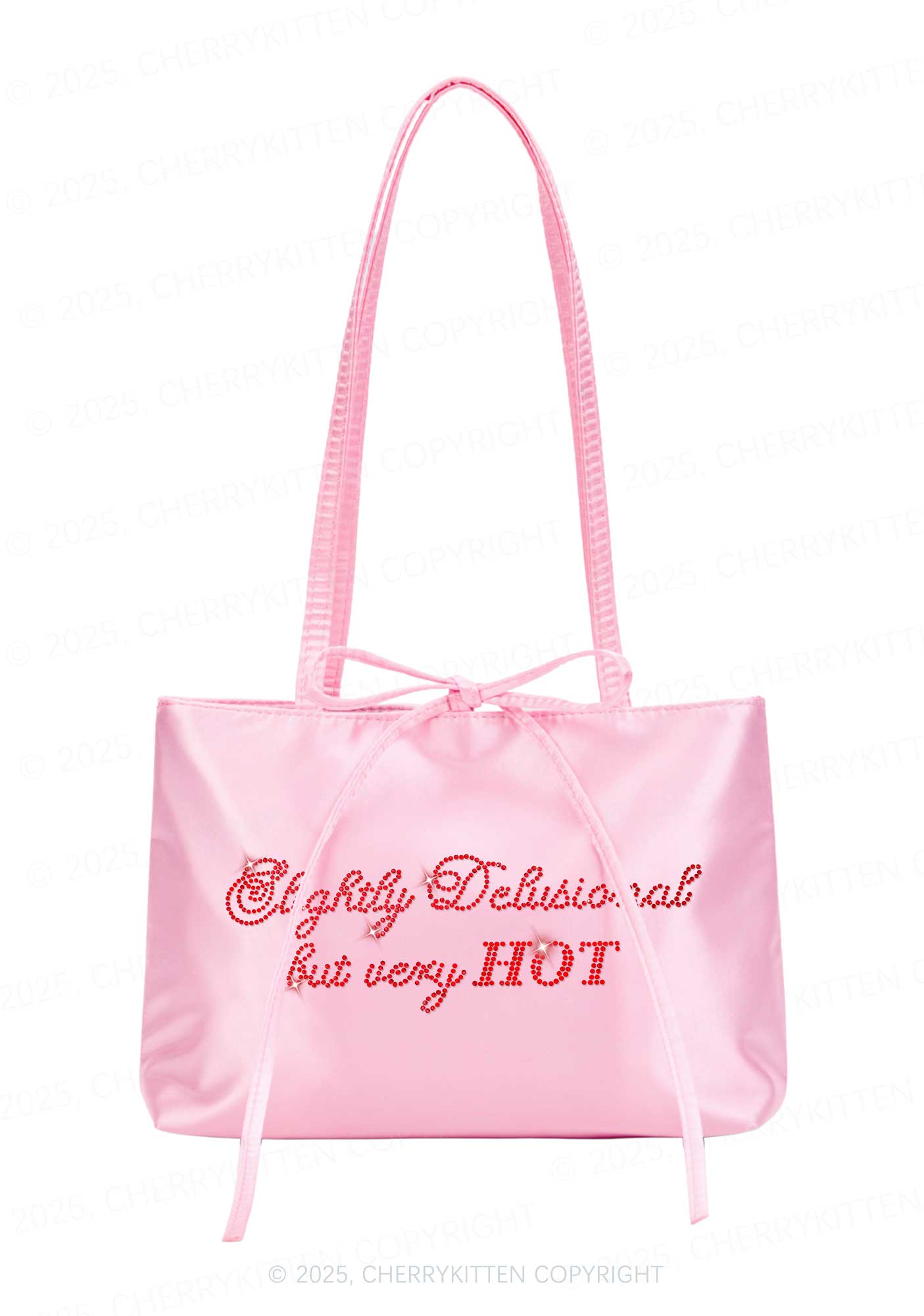 Rhinestone Slightly Delusional But Very Hot Y2K Satin Bags Cherrykitten