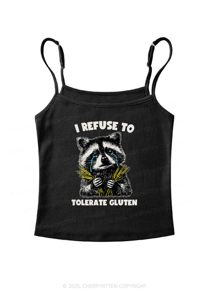 Refuse To Tolerate Gluten Y2K Spaghetti Strap Cami Cherrykitten