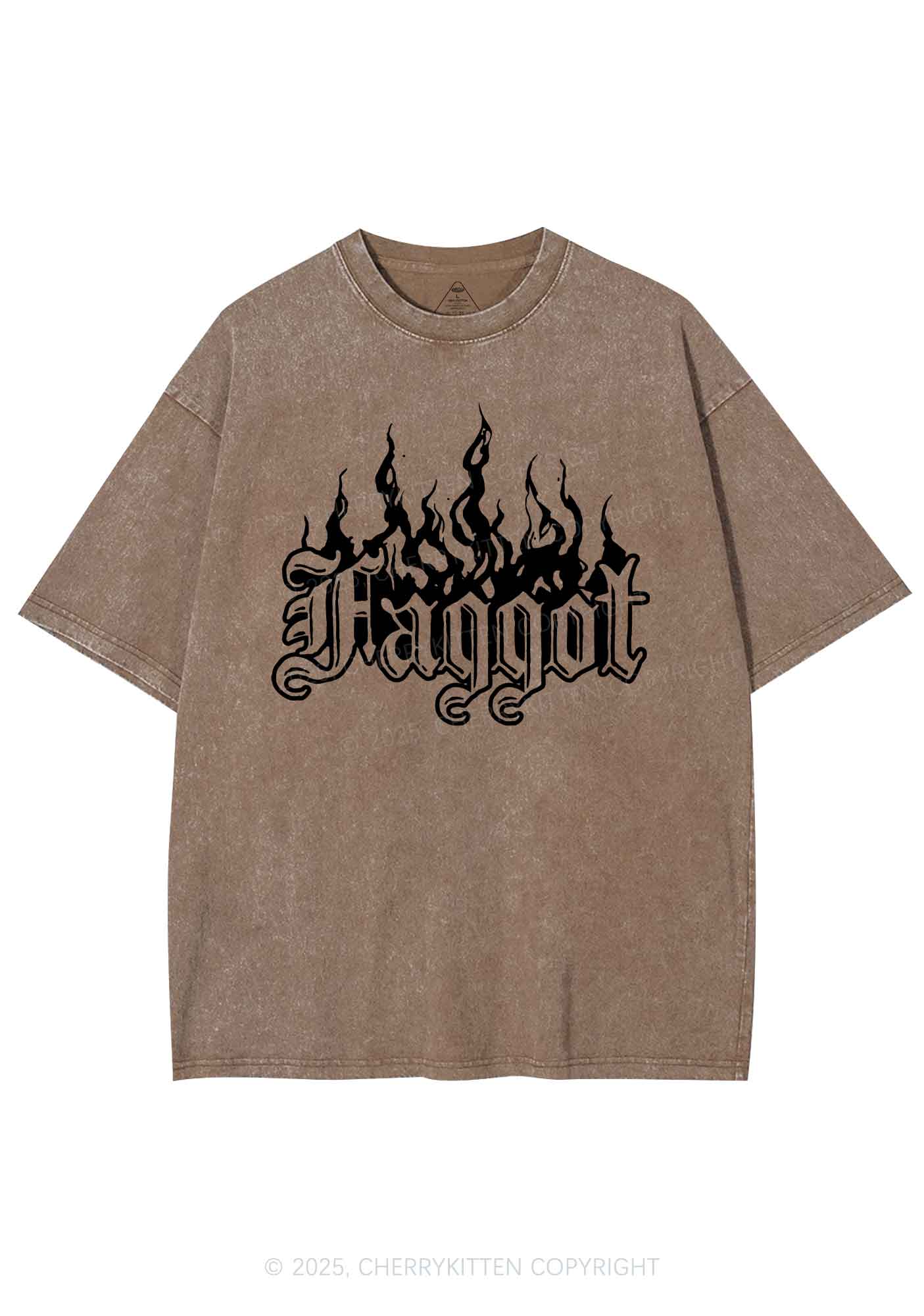 Halloween Goth Faggot Pride Y2K Shirts Washed Tee Cherrykitten