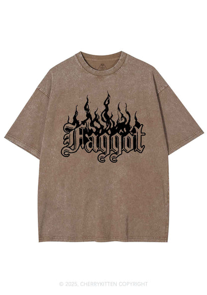 Halloween Goth Faggot Pride Y2K Shirts Washed Tee Cherrykitten