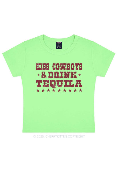 Kiss Cowboys Y2K Baby Tee Cherrykitten