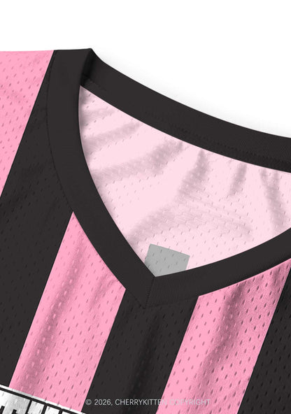 Pink Stripes She Them Txtties Pride Y2K Sport Jersey Tank Cherrykitten