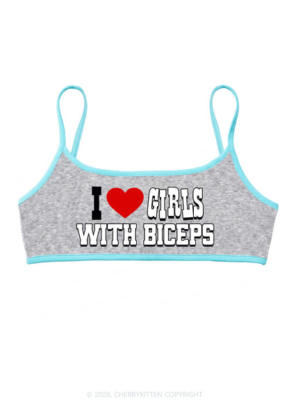 I Love Girls With Biceps Y2K Super Crop Cami Cherrykitten