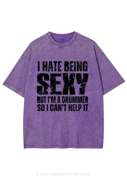I Hate Being Sexy Y2K Shirts Washed Tee Cherrykitten