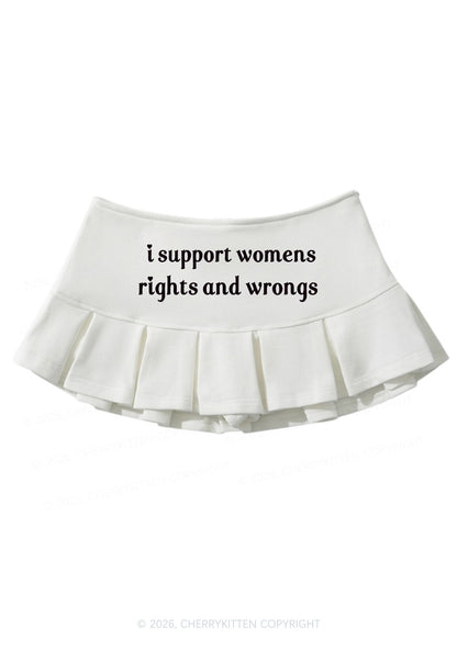 I Support Women Y2K Mini Pleated Skirts Cherrykitten