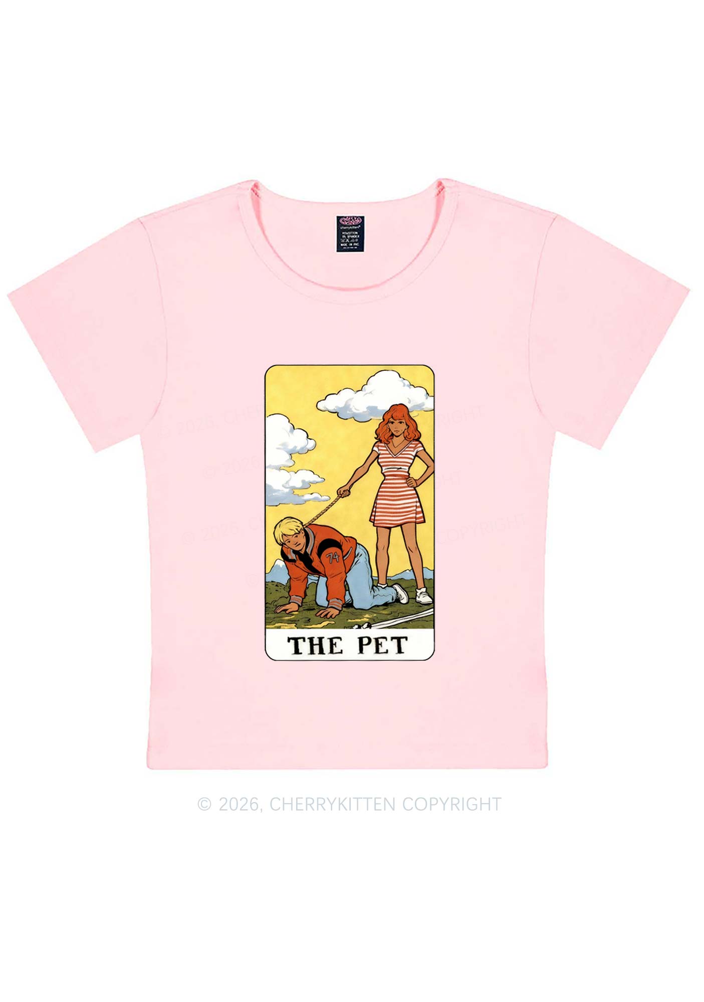 The Pet Y2K Baby Tee Cherrykitten