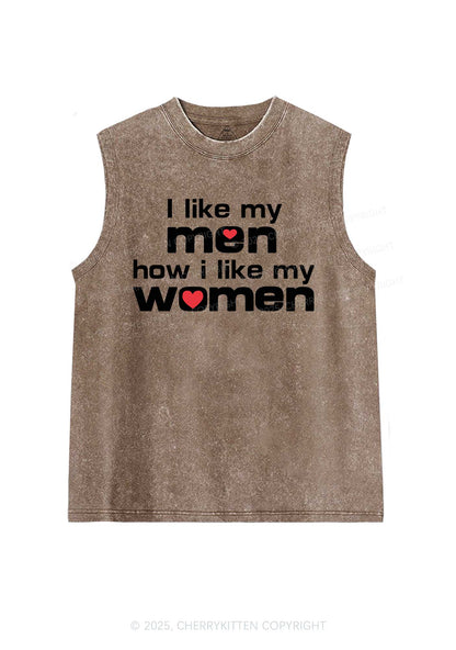 I Like My Men Pride Y2K Washed Muscle Tank Cherrykitten