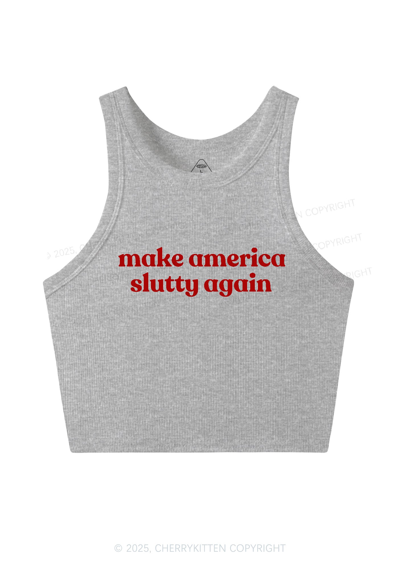 Make America Slxtty Again Y2K Crop Tank Top Cherrykitten