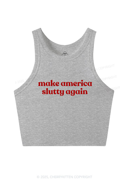 Make America Slxtty Again Y2K Crop Tank Top Cherrykitten