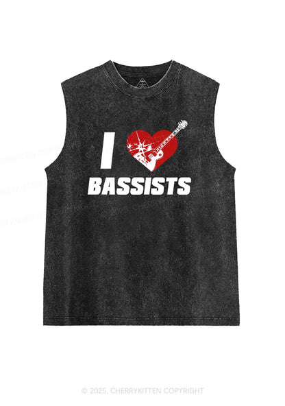 I Love Bassists Y2K Washed Muscle Tank Cherrykitten
