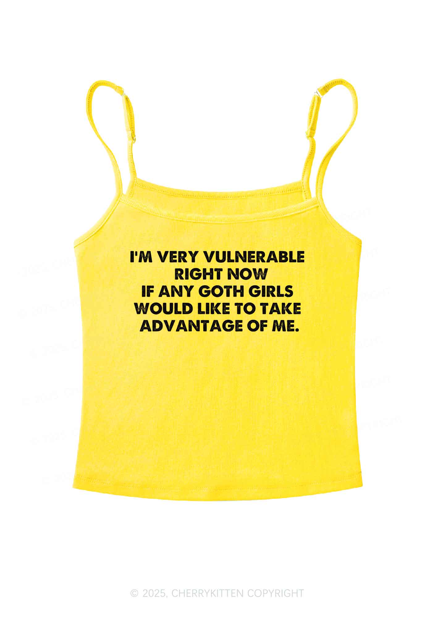 Im Vulnerable Y2K Spaghetti Strap Cami Cherrykitten