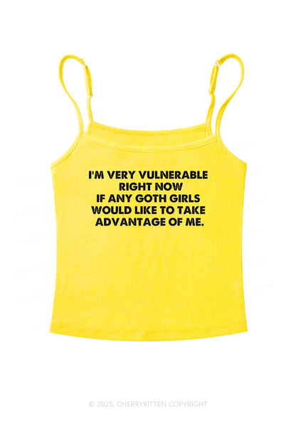 Im Vulnerable Y2K Spaghetti Strap Cami Cherrykitten