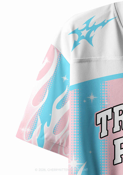 Transsexual Princess Pride Y2K Crop Sport Jersey Shirts Cherrykitten