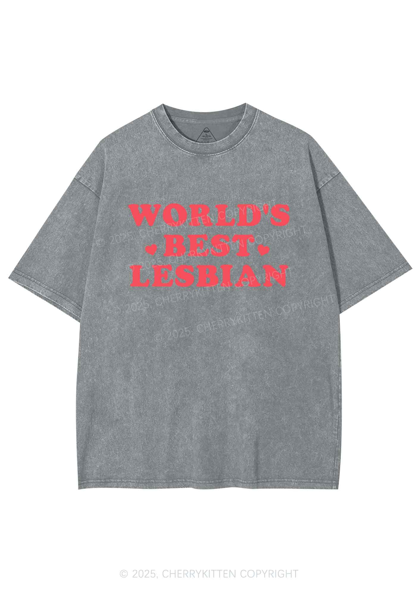 World's Best Lesbian Y2K Shirts Washed Tee Cherrykitten