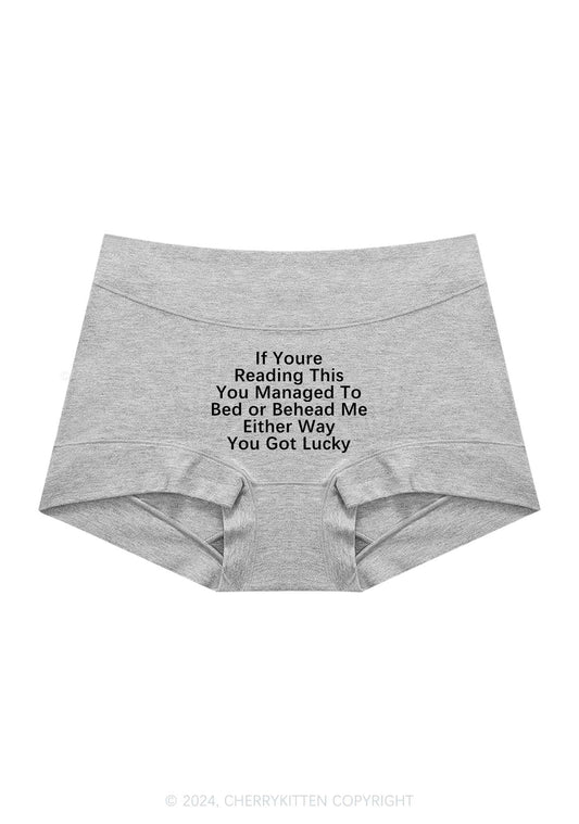 You Got Lucky Y2K Mid Rise Waist Boyshort Cherrykitten