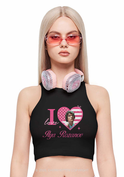 I Love IR HR Y2K Crop Tank Top Cherrykitten