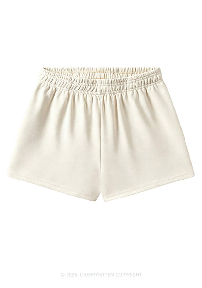 Plain Y2K Sweat Shorts Cherrykitten