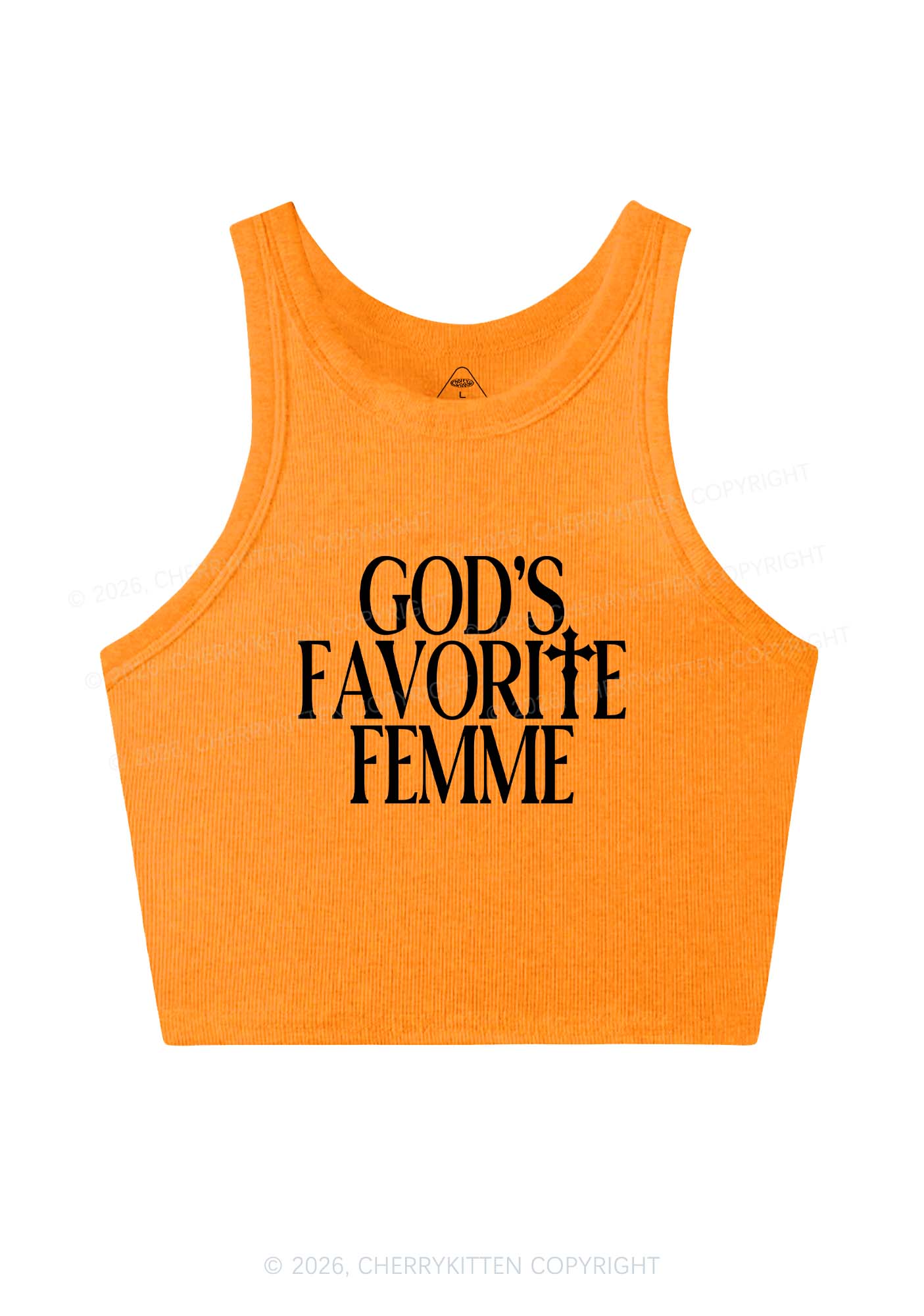 Gods Favorite Femme Pride Y2K Crop Tank Top Cherrykitten