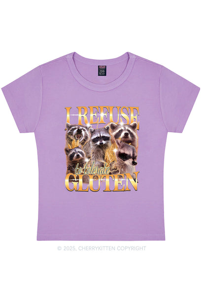 Raccoons Refuse Tolerate Gluten Y2K Baby Tee Cherrykitten