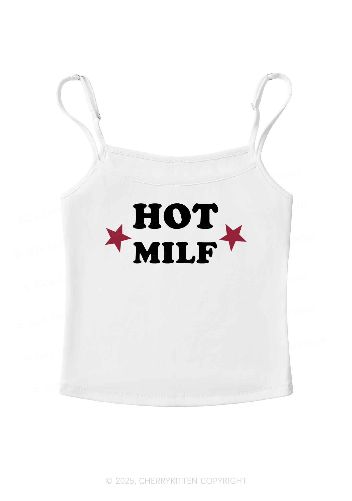 Hot Red Double Pentagram Y2K Spaghetti Strap Cami Cherrykitten