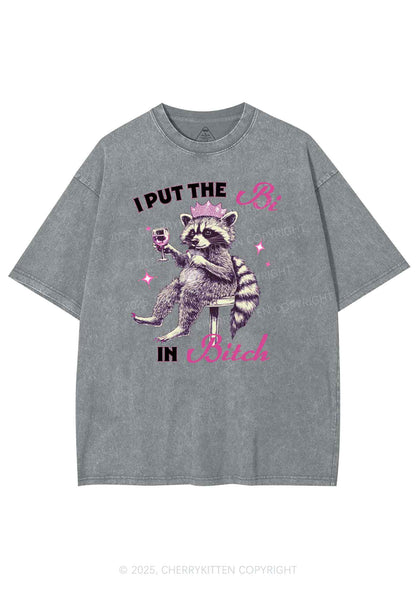 Bi Bxxch Raccoon Pride Y2K Shirts Washed Tee Cherrykitten
