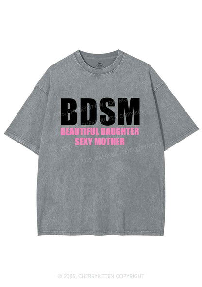 BDSM Daughter Mother Y2K Shirts Washed Tee Cherrykitten