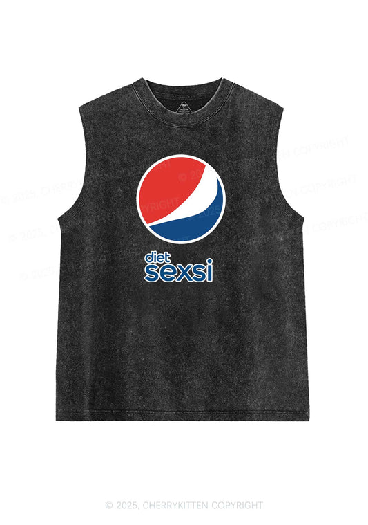 Diet Sexsi Y2K Washed Muscle Tank Cherrykitten