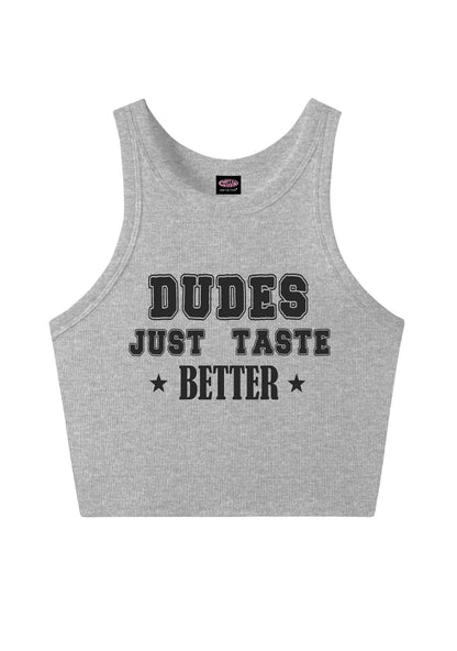 Dudes Just Taste Better Pride Y2K Crop Tank Top Cherrykitten